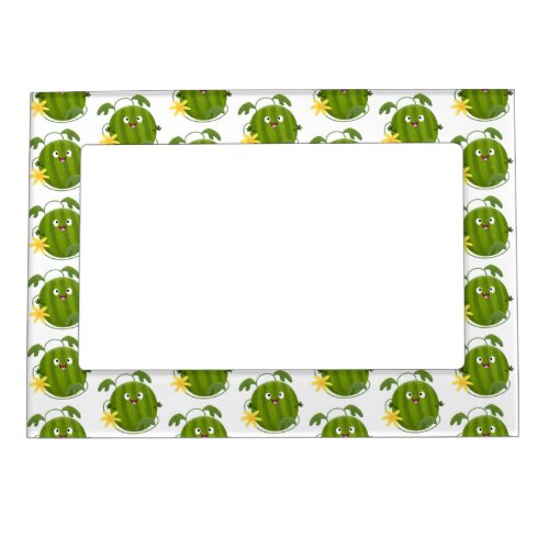 Cute happy smiling watermelon cartoon magnetic frame