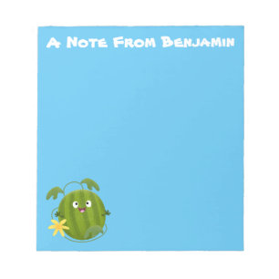 Cute happy smiling watermelon cartoon notepad