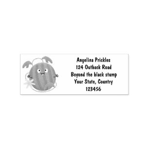 Cute happy smiling watermelon cartoon rubber stamp