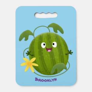 Cute happy smiling watermelon cartoon seat cushion