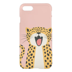 Cute Happy Smiling Wild Leopard Cartoon iPhone SE/8/7 Case