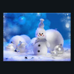 cute happy snowman cropped photo print<br><div class="desc"></div>