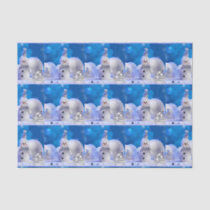 cute happy snowman cropped tissue paper