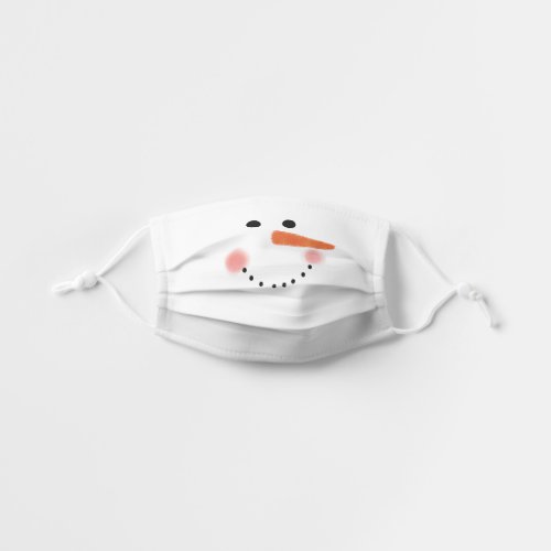 Cute Happy Snowman Face Kids Cloth Face Mask
