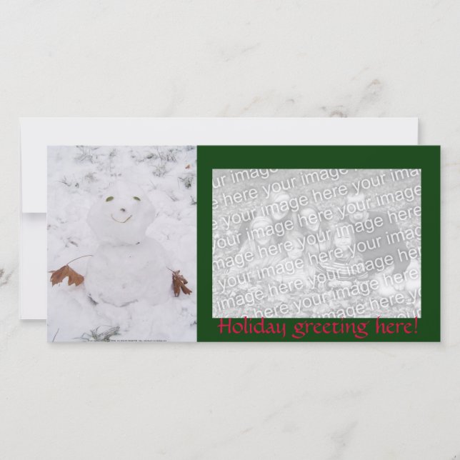 cute happy snowman holiday card (Front)