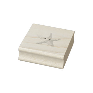 Cute Happy Starfish Rubber Stamp