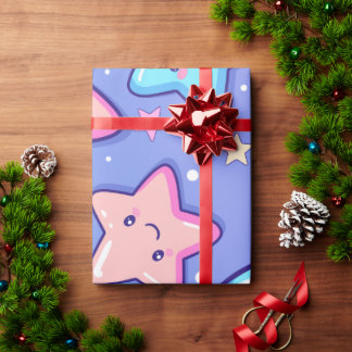 Cute Happy Stars Wrapping Paper