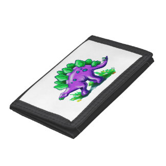 Cute Happy Stegosaurus Trifold Wallet