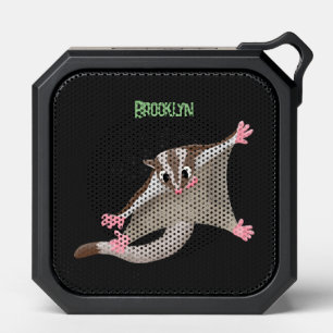 Cute happy sugar glider cartoon illustration bluetooth speaker