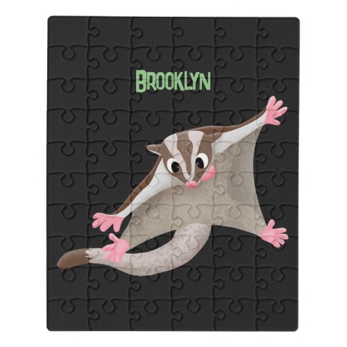 Cute happy sugar glider cartoon illustration jigsaw puzzle