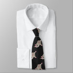 Cute happy sugar glider cartoon illustration neck tie