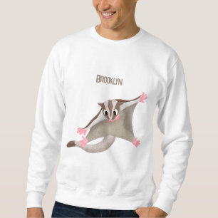 Cute happy sugar glider cartoon illustration sweatshirt