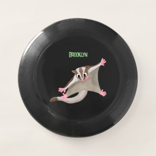 Cute happy sugar glider cartoon illustration Wham-O frisbee