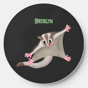 Cute happy sugar glider cartoon illustration wireless charger