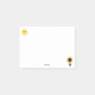 Cute Happy Yellow Face Personalized, Small Post-it Notes