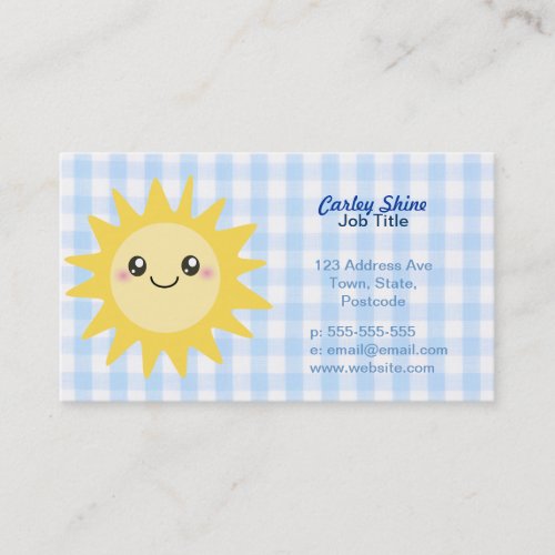 Cute Happy Sun Business Card