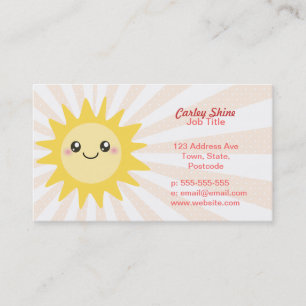 Cute Happy Sun business cards