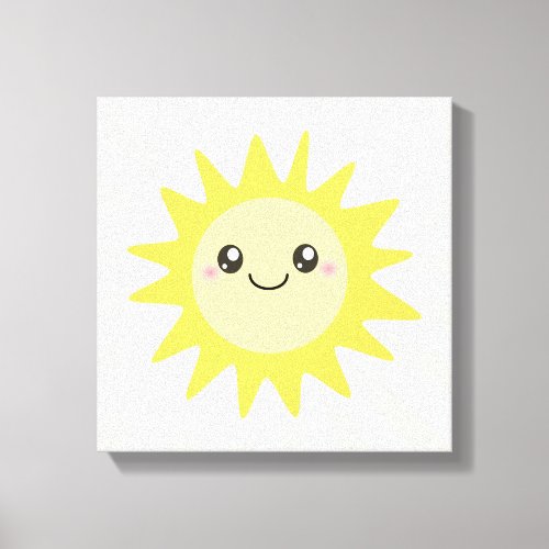Cute Happy Sun Canvas Print