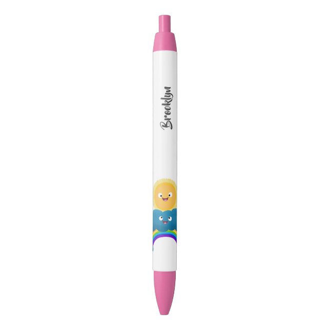 Cute happy sun cloud rainbow cartoon pen (Front Vertical)