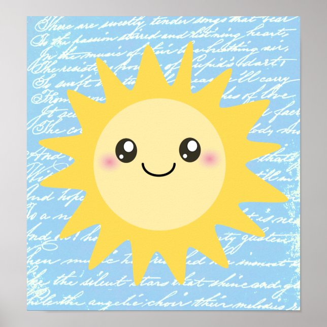 Cute Happy Sun Poster (Front)