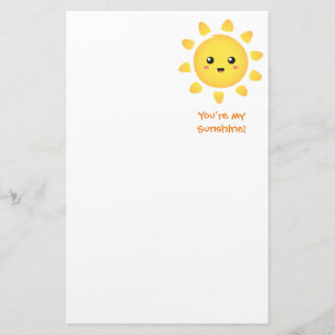 Cute Happy Sun Sunshine for Kids Stationery