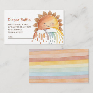 Cute Happy Sunshine Diaper Raffle Baby Shower Enclosure Card