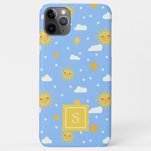 Cute Happy Sunshine Sky Pattern iPhone 11 Pro Max Case