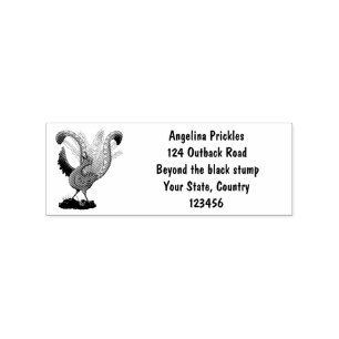 Cute happy superb lyrebird cartoon illustration  rubber stamp