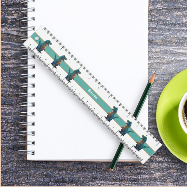 Cute Happy T-Rex Tyrannosaurus Rex Dinosaur Ruler (Creator Uploaded)