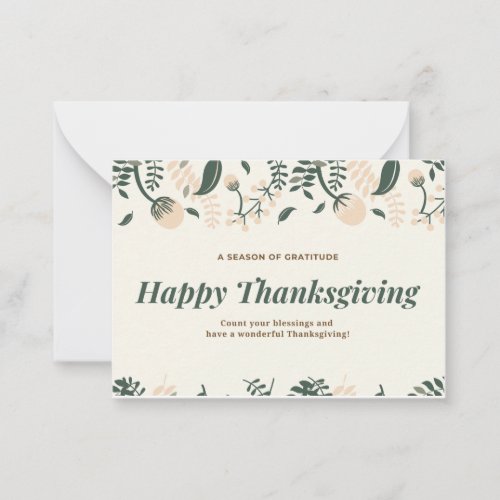 Cute Happy Thanksgiving Card