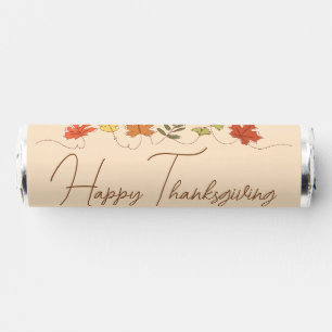 Cute Happy Thanksgiving Leaves Custom Company Breath Savers® Mints