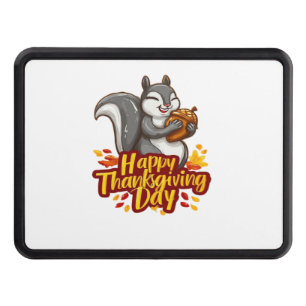Cute Happy Thanksgiving Squirrel Classic T-Shirt Hitch Cover