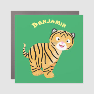 Cute  happy tiger cub cartoon car magnet