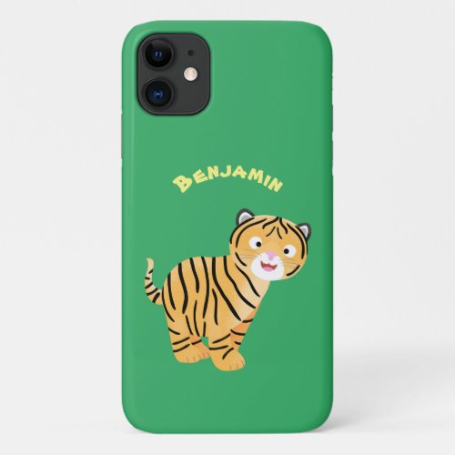 Cute  happy tiger cub cartoon iPhone 11 case