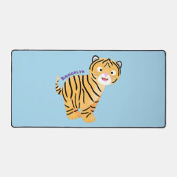 Cute  happy tiger cub cartoon desk mat