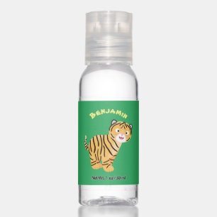 Cute happy tiger cub cartoon hand sanitizer