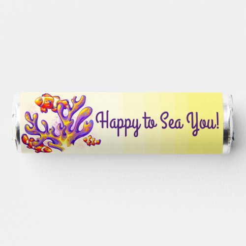 Cute Happy to Sea You Artful Clown Fish  Coral Breath Savers Mints