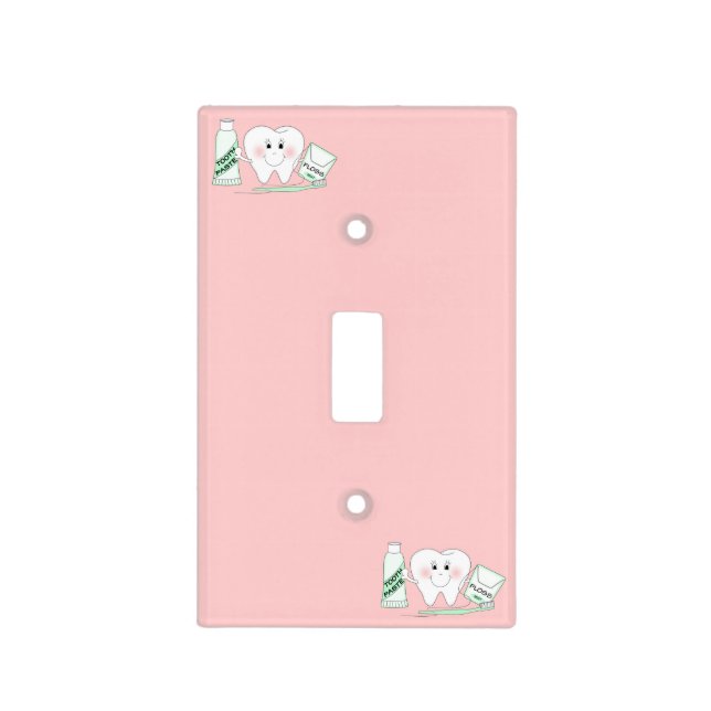 Cute "Happy Tooth" Light Switch Cover (Front)