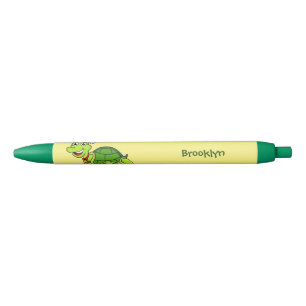 Cute happy tortoise wearing Santa hat Pen