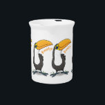 Cute happy toucan cartoon illustration beverage pitcher<br><div class="desc">For bird lovers! This colorful design features our happy toucan tropical rain forest bird in cartoon style.</div>