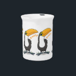 Cute happy toucan cartoon illustration beverage pitcher<br><div class="desc">For bird lovers! This colorful design features our happy toucan tropical rain forest bird in cartoon style.</div>