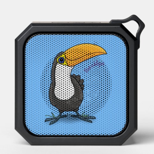Cute happy toucan cartoon illustration bluetooth speaker