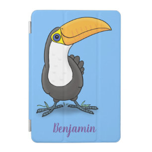 Cute happy toucan cartoon illustration iPad mini cover
