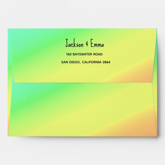 Cute, Happy Tropical Colors  Envelope (Back (Top Flap))