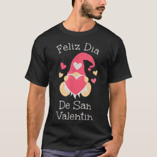 Cute Happy Valentines Day Gnome Spain Spanish Lang T-Shirt