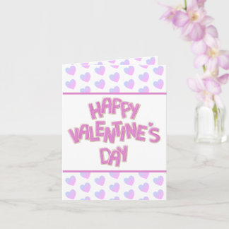 cute Happy Valentines Day spelled out in cookies Card