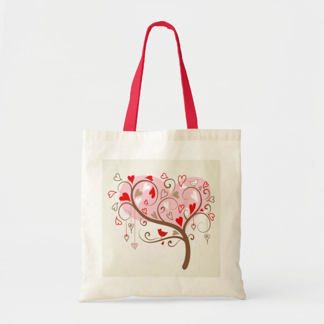 Cute Happy Valentines Day Text Design Tote Bag (Front)