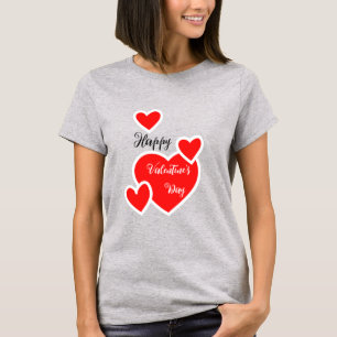 Cute Happy Valentine's Day Women's Heart T-Shirt