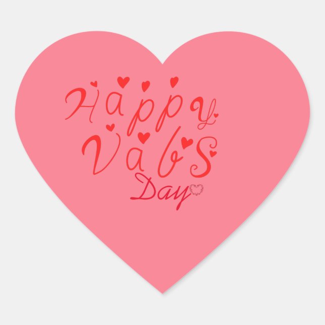 Cute Happy Val's Day Sticker (Front)