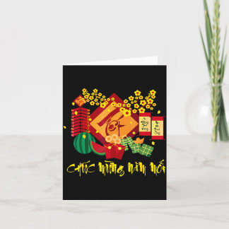 Cute Happy Vietnamese Lunar Chuc Mung Card